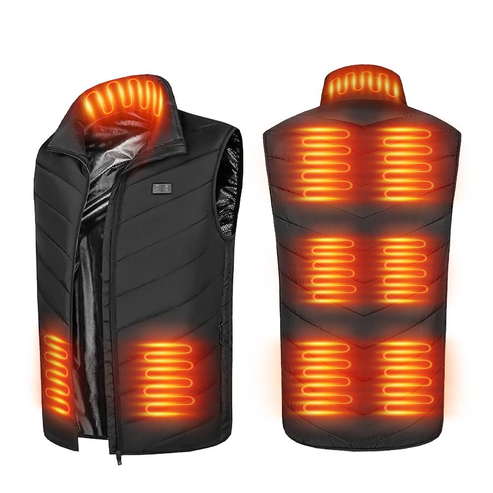 Men's Lightweight Electric USB Heating Warm Vest Nine-zone Heating