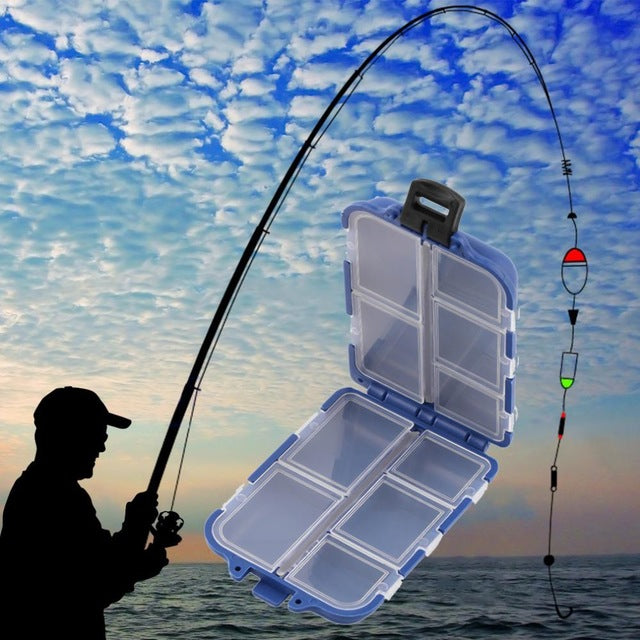 2pcs 10 Compartments Fishing Tackle Box Fly
