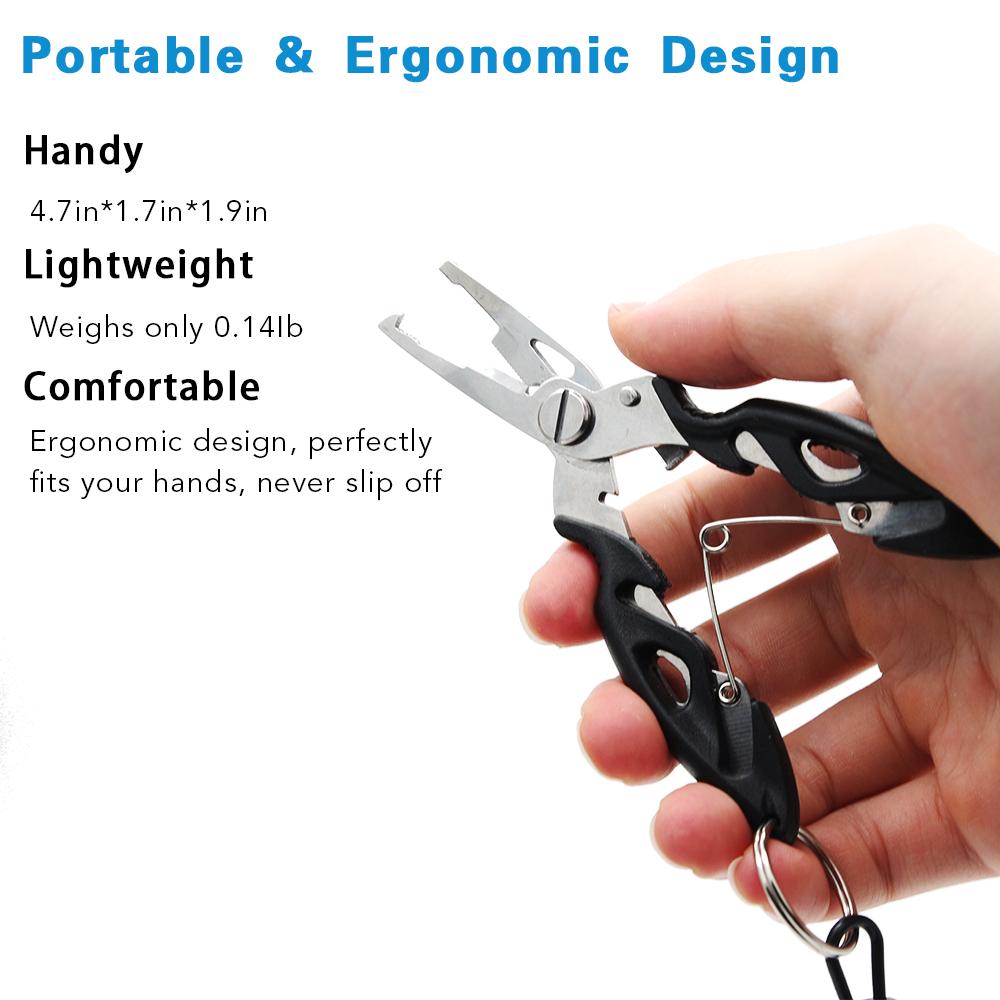 Anti-lost Fishing Pliers Stainless Steel Tools Fishing Line Pliers SP