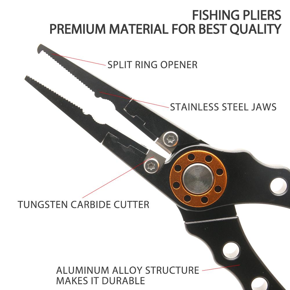 Stainless Steel Multifunctional Fishing Pliers Set Fish Lip Gripper SP