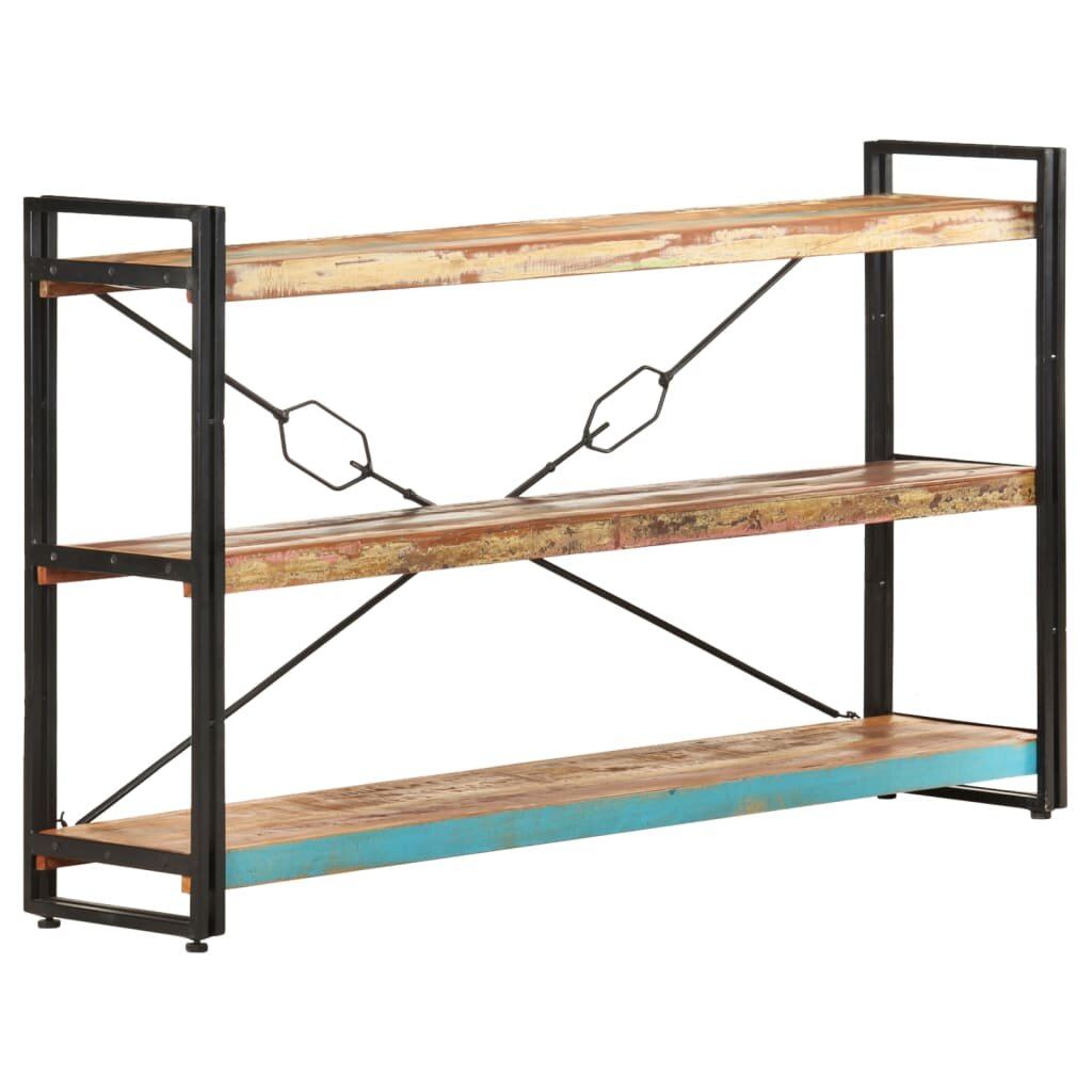 3-Tier Bookcase 55.1"x11.8"x31.5" Solid Reclaimed Wood