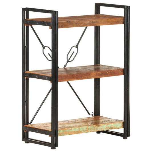 3-Tier Bookcase 23.6"x11.8"x31.5" Solid Reclaimed Wood