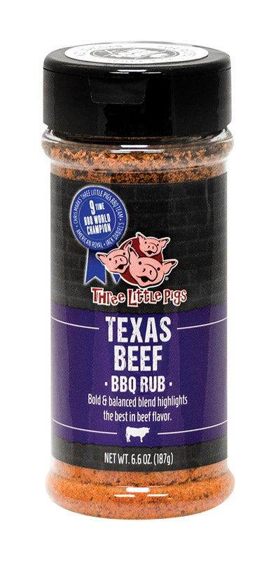 Three Little Pigs 8024024 Texas Beef BBQ Rub, 6.6 oz