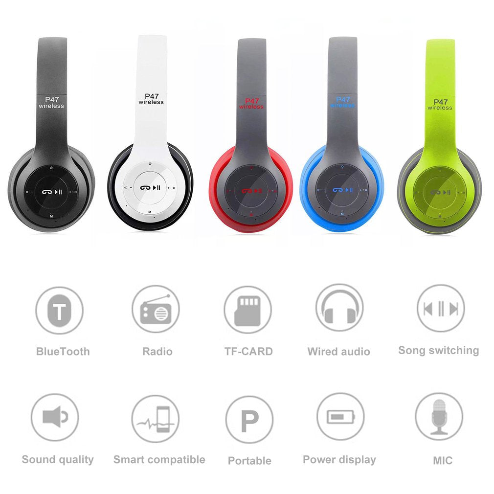 HIFI Stereo Wireless Bluetooth Headset Earphone