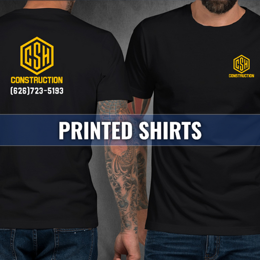 Custom Printed Construction Shirts