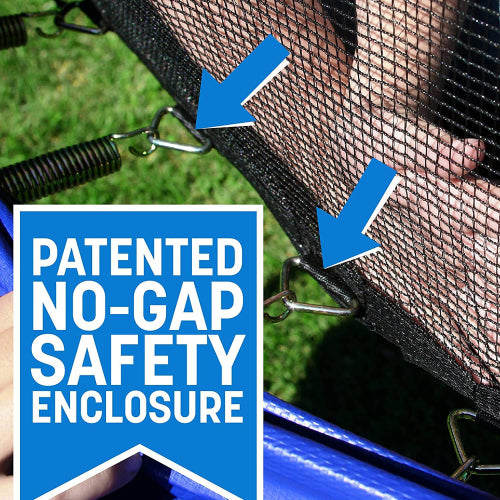 12FT Round Trampoline with Safety Enclosure Net & Ladder