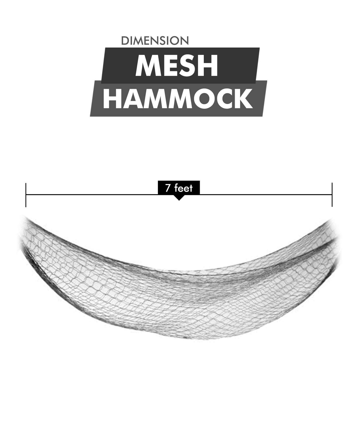 7ft Nylon Hammock - Portable and Easy to Set Up - Holds up to 220LBs