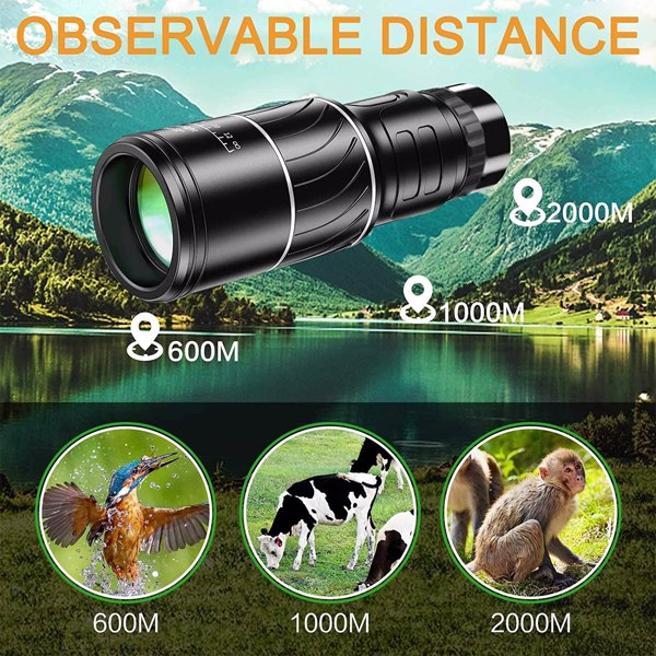 16X52 Monocular Telescope High Power Prism