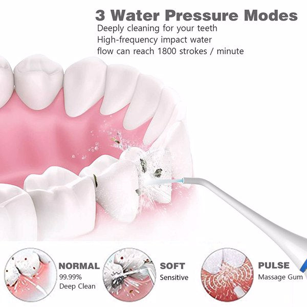 Cordless Water Flosser Dental Oral Irrigator Portable Wireless Charge