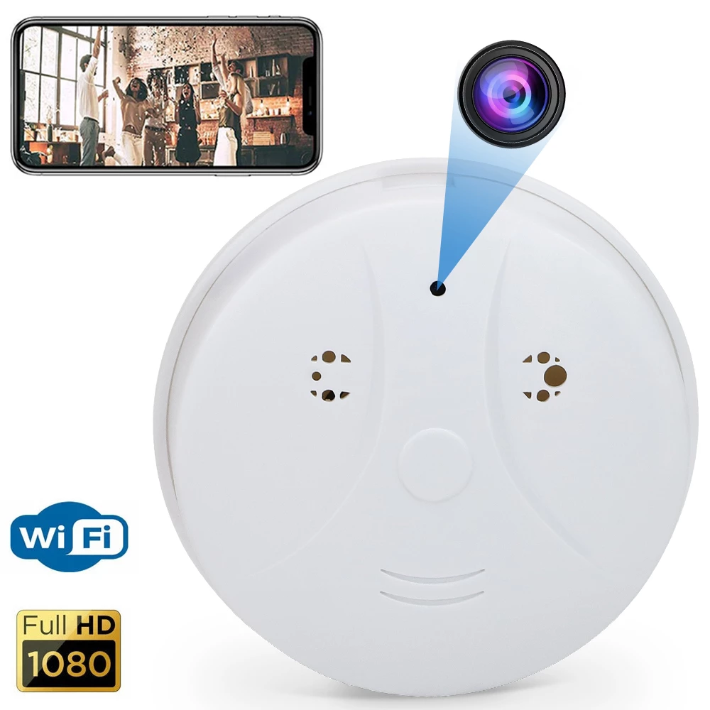1080P HD WiFi Night Version Smoke Detector Hidden Spy Camera